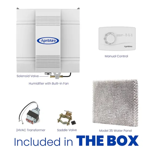 Vista 5 de AprilAire 700M Humidificador para toda la casa con ventilador incorporado, control manual, gran capacidad, hasta 5,300 pies cuadrados, 18GPD, gris