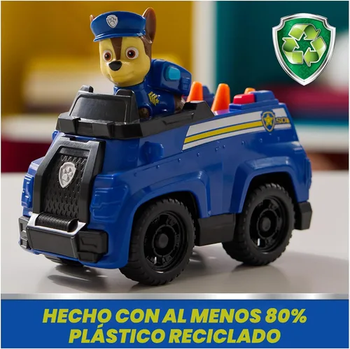 Vista 3 de Paw Patrol, Chase’s Patrol Cruiser, Toy Car with Collectible Action Figure