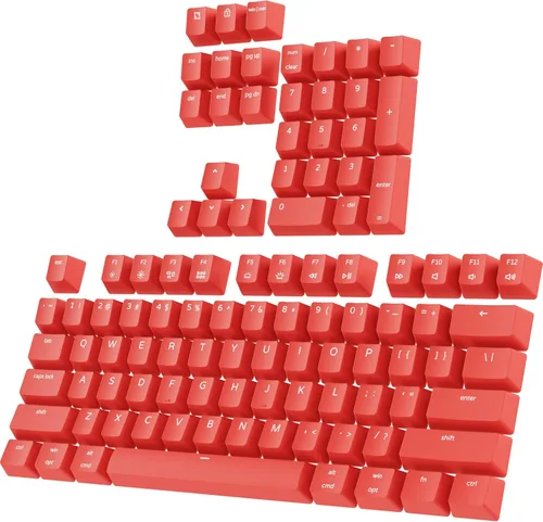 Vista 7 de PWNAGE Juego completo de teclas PBT - Juego de teclas de teclado completo PBT de doble disparo con brillo (negro)