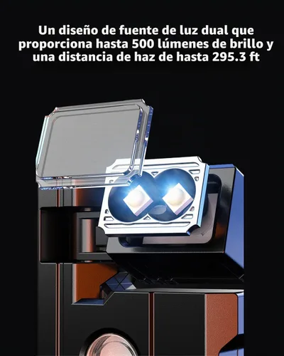 Vista 3 de Linterna EDC recargable 2026 con cabezal de lámpara giratorio, mini linterna súper brillante de 500 lúmenes, linternas portátiles de bolsillo plano