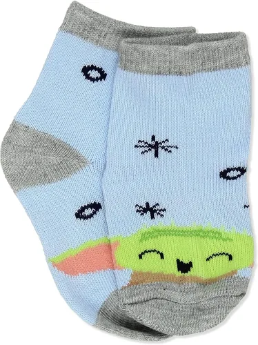Vista 3 de Disney Star Wars Mandalorian Baby Yoda - Calcetines infantiles (6 unidades)
