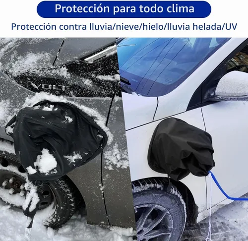 Vista 2 de Funda para puerto de cargador EV, cubierta para enchufe de cargador de auto eléctrico, impermeable al aire libre, protección contra nieve, lluvia