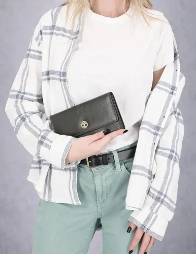 Vista 37 de Timberland - Cartera de piel con solapa RFID para mujer, Rojo, talla única