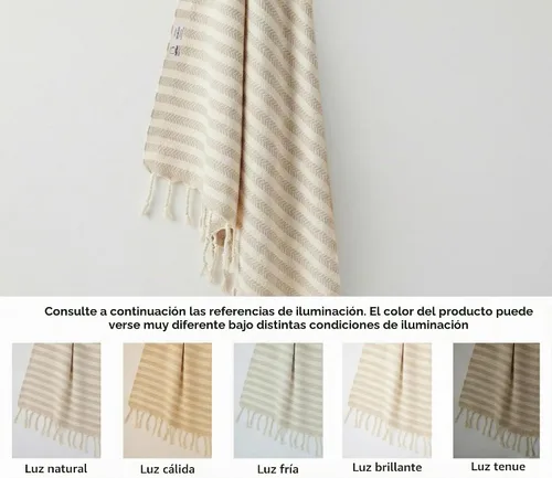 Vista 2 de Bazaar Anatolia - Toalla de baño turca, 100% algodón, 71 x 39 pulgadas, beige arpa Arpa beige