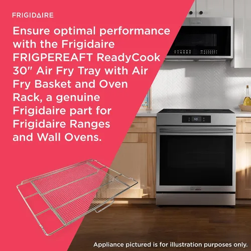 Vista 5 de Frigidaire FRIGPEREAFT ReadyCook - Bandeja de aire para freír de 30 pulgadas con cesta de aire y estante para horno para cocinas Frigidaire y hornos