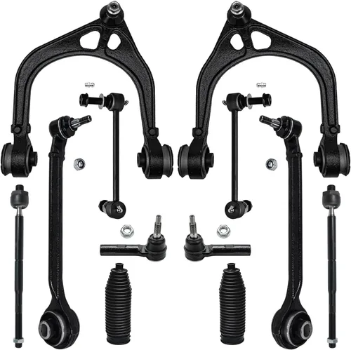 Vista 81 de Detroit Axle – 12 brazos de control superiores e inferiores delanteros con rótulas, barras de unión exteriores e interiores con topes, barras