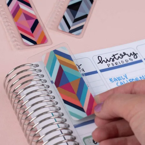 Vista 6 de Erin Condren Accesorios de diseñador – Marcadores a presión – Oh So Retro, paquete de 3 compatibles con cuadernos Erin Condren en espiral