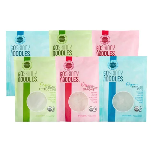Vista 19 de GoSkinny Noodles Angel Hair (paquete de 6), Shirataki y Konjac orgánico, bajo en carbohidratos, bajo en calorías, sin gluten, vegano, keto, paleo