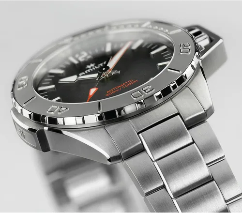Vista 3 de Hamilton Khaki Navy Frogman automático esfera negra reloj para hombre H77815130, Classic