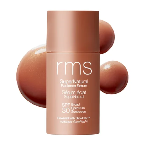 Vista 11 de RMS Beauty Supernatural Radiance Serum SPF 30 - Protector solar facial ligero hidratante con antioxidantes, potenciador de brillo natural, amplio