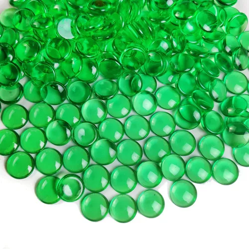 Vista 15 de HappyFiller 1200 PCS gemas acrílicas planas tipo canicas de 0.6" color morado brillante para rellenos de jarrones, confeti de fiesta, centros