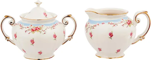 Vista 4 de Juego de té de 11 piezas de porcelana clásica Gracie China, Azul