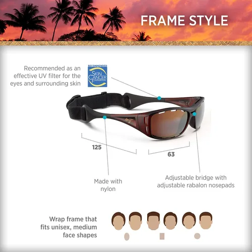 Vista 6 de Maui Jim Gafas de sol polarizadas Waterman para hombre y mujer