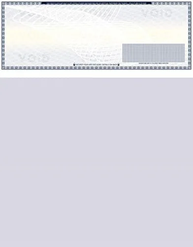 Vista 10 de 50 cheques en blanco de alta seguridad - Comprobaciones de computadora para QuickBooks en la parte superior (marrón laberintado) Peso del papel # 70