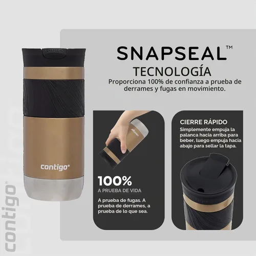 Vista 5 de Contigo Byron 2.0 SNAPSEAL™ - Taza de viaje, 15.9 fl oz, Chardonnay