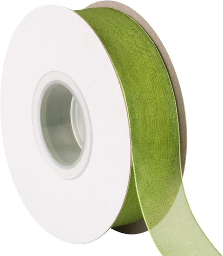 Vista 12 de Cinta de organza transparente de 1-1/2 pulgadas, cinta de gasa verde manzana brillante para manualidades, decoración de fiesta de boda, envoltura