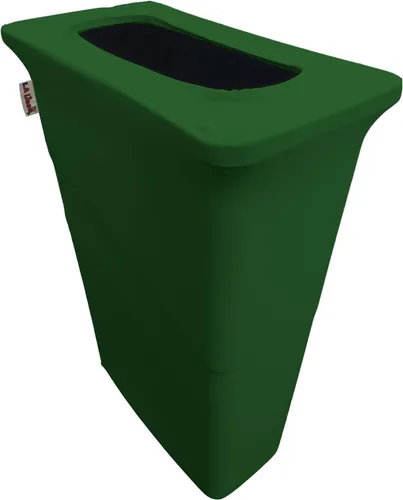 Vista 13 de LA Linen Funda elástica de elastano ajustable para cubo de basura Slim Jim de 23 galones, cubierta de contenedor de residuos, decoración de patio