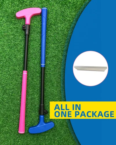 Vista 7 de KOFULL Putter para niños, 4 o 2 piezas, mini putter de golf ajustable a la altura perfecta, putters de golf fáciles de usar, putters bidireccionales