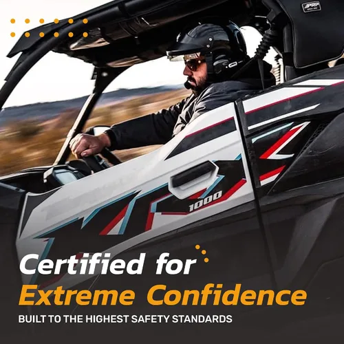 Vista 6 de AMPED Off-Road DOT Certified UTV Open Face Helmet - Lightweight Composite Open Face Helmet for Off-Road Adventures