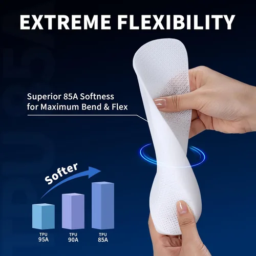 Vista 6 de YOUSU Filamento TPU 85A de 0.07 in, 2.2 lbs, filamento flexible para A1-negro mate 85a