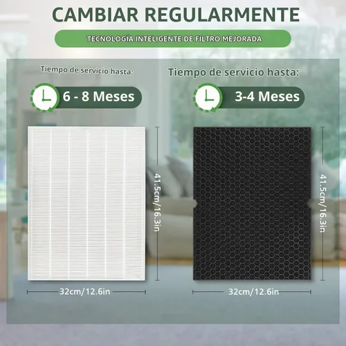 Vista 6 de Filtro H 116130 para purificador de aire Winix 5500-2 Plasmawave y AM80