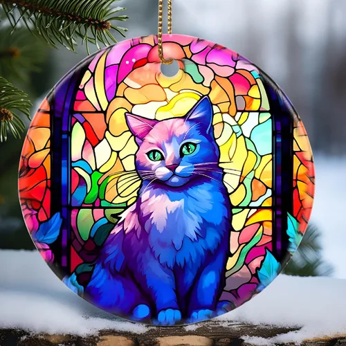 Vista 18 de Touber Adorno Navideño, Adorno de Navidad, Idea de Regalo de Vacaciones, Recuerdo Familiar, Cerámica Redonda, Intercambio de Regalos, Idea de Abeja