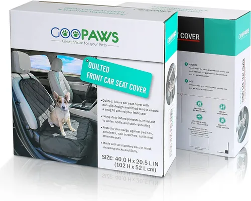 Vista 7 de Funda para asiento delantero de automóvil para perro, impermeable, a prueba de arañazos y antideslizante, duradera para asiento delantero
