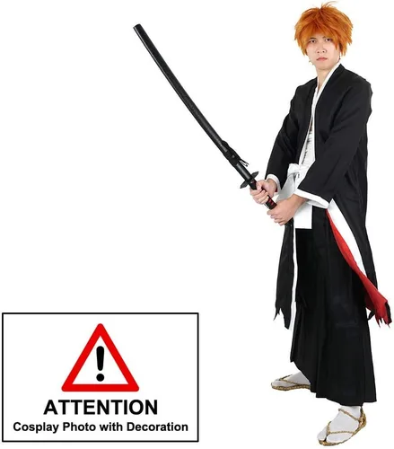 Vista 3 de Disfraz de cosplay para la serie de anime, conjuntos de ropa de personajes para adultos, abrigo y pantalones ajustados, negro, S-XXL (S)