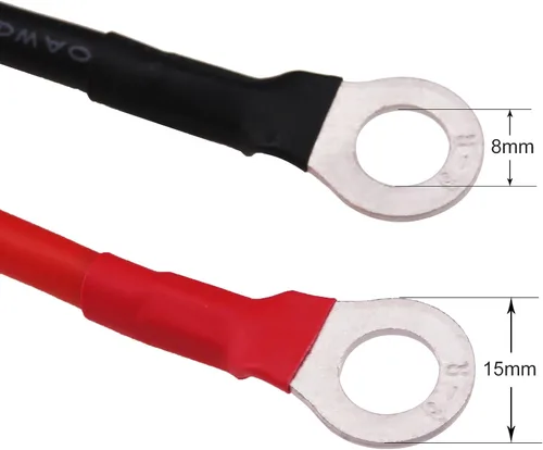 Vista 3 de 1 cable de terminal XT60 a anillo O XT60 hembra a M8 anillo O anillo conector de enchufe con cable de silicona de 12 pulgadas 10awg para batería RC