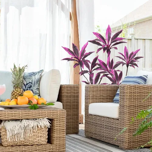 Vista 7 de HAIHONG Árbol artificial de 3 pies, plantas de casa de imitación de hoja perenne Dracaena Marginata, palmeras de yuca falsas en maceta, árbol