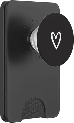 Vista 6 de PopSockets MagSafe PopGrip de corazón blanco para iPhone