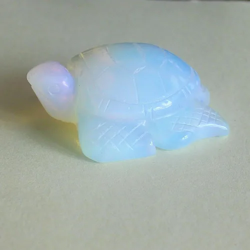 Vista 13 de Estatua de tortuga marina de cristal tallada a mano de 2 pulgadas para decoración del hogar (obsidiana negra)