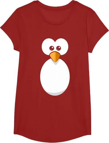 Vista 76 de Camiseta divertida con diseño de cara de pingüino o disfraz fácil, color negro, talla S