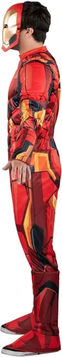 Vista 6 de Marvel Disfraz de Iron Man para adulto, overol acolchado y máscara de plástico 3D