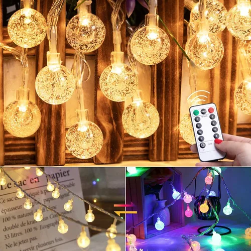 Vista 16 de Minetom Luces de Cadena de Estrellas para Dormitorio - 33 pies Luces de Cadena de Estrellas que Cambian de Color con Enchufe, con Control Remoto