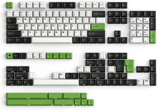 Vista 30 de Fogruaden Juego de teclas PBT, teclas personalizadas de perfil cereza para teclas de teclado mecánico (9009)