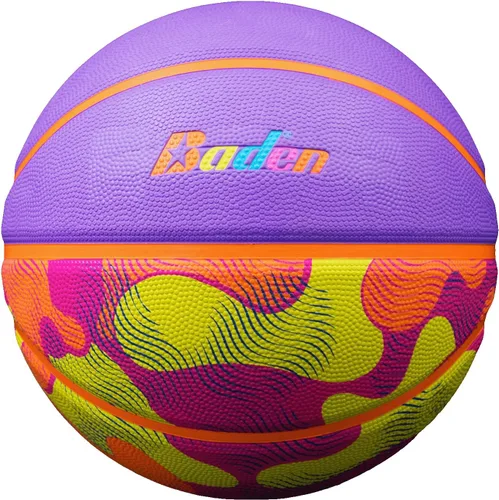 Vista 9 de Baden Lienzo Legend Court Diseño creativo de baloncesto de goma para exteriores Tamaño para jóvenes y adultos 5,6,7