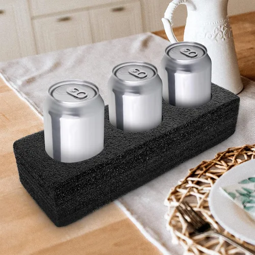 Vista 9 de ULTECHNOVO Soporte para bebidas para llevar, bandeja portavasos, bandeja para llevar con 3 agujeros, soporte para bebidas frías y calientes, soporte