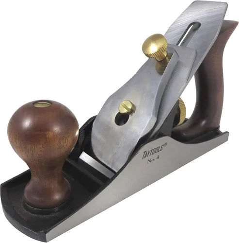 Vista 2 de Taytools 469614 Plano de mano de banco alisador #4, suela de 9-3/4 pulgadas, cuerpo fundido dúctil, lados y parte inferior solapados, hoja RHC