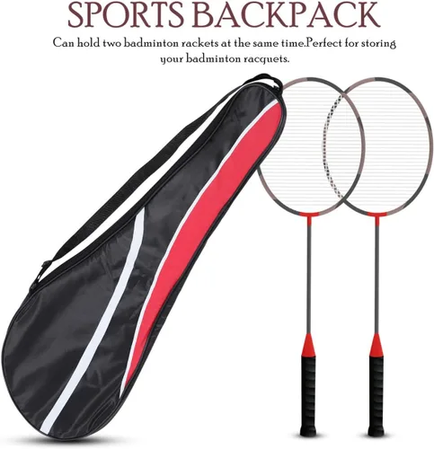Vista 5 de Toddmomy Mochila para niños, 1 bolsa de tenis para raqueta, bolsas de tenis ligeras, bolsa de tenis de raqueta de bádminton con correa ajustable