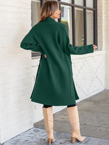 Vista 5 de ANRABESS - Cárdigan largo para mujer, suéter de tamaño extragrande con parte frontal abierta, abrigo de punto 2024, prendas de moda de otoño