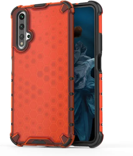 Vista 203 de Pzwoxukhov Funda compatible con Huawei Nova 3i, compatible con Huawei P Smart+ 2018 Honeycomb Anti-Drop Shock-Absorbing Case Negro