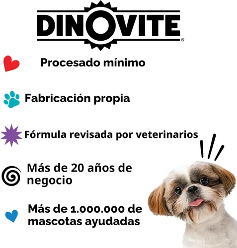 Vista 9 de Probióticos Dinovite para perros pequeños, adorno probiótico para alimentos, 30 porciones