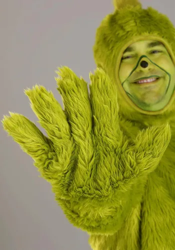 Vista 5 de Dr. Seuss Grinch - Disfraz de cara abierta para adultos