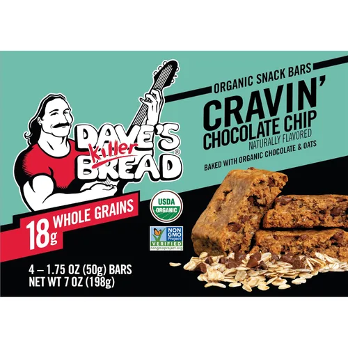 Vista 3 de Dave’s Killer Bread Organic Snack Bars – Crushin’ Caramel Chocolate & Chocolate Chip, 4 CT (Variety Pack)