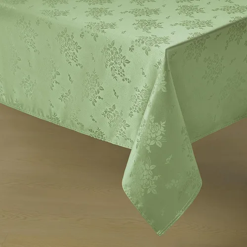 Vista 15 de Romanstile Mantel rectangular de jacquard, resistente al agua, elegante, con patrón floral de rosa damasco, mantel decorativo de poliéster lavable