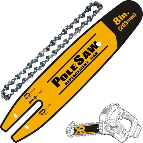 Vista 11 de Barra de motosierra de 8 pulgadas de repuesto para sierra de poste DeWalt 20V Max y motosierra compatible con DCPS620B, DCPS620M1, DCCS623B