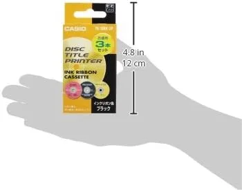 Vista 3 de Casio cinta de tinta de impresora de título de disco TR-18BK-3P Negro 3 piezas