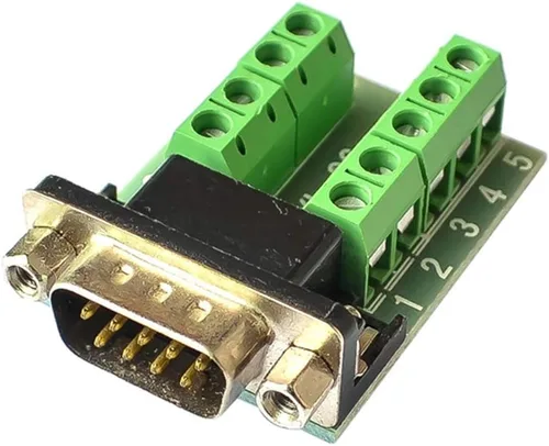 Vista 3 de HiLetgo Adaptador DB9 macho RS232 a terminal RS232 serial a terminal DB9 adaptador de conversión de conector
