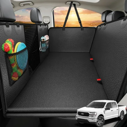 Vista 18 de URPOWER Extensor de asiento trasero para perros, funda de asiento de coche Todo negro